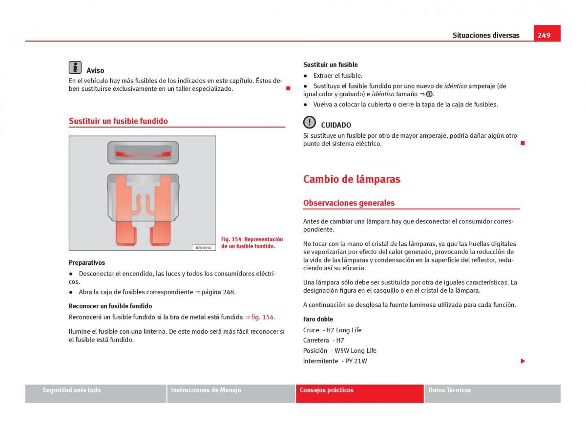 Seat Ibiza IV 4 manual del propietario / page 251