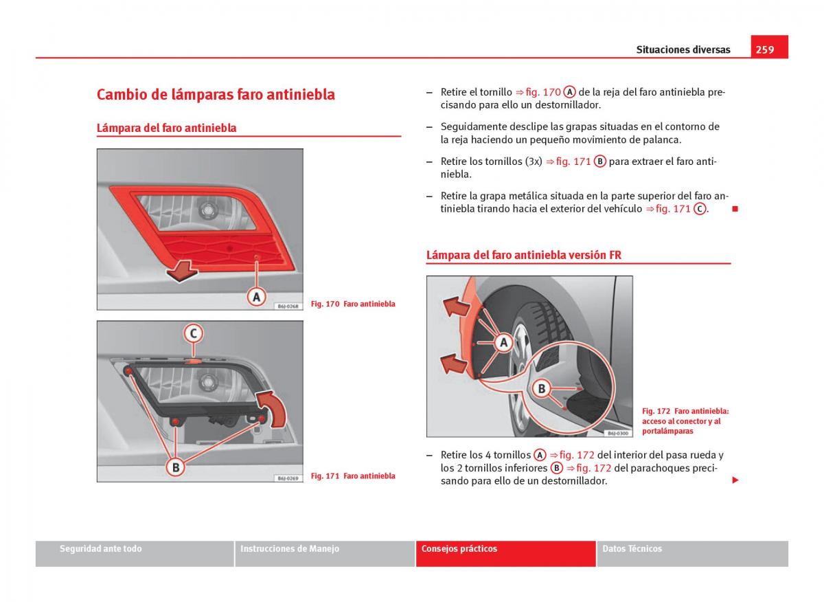 Seat Ibiza IV 4 manual del propietario / page 261