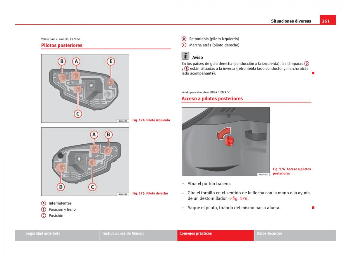 Seat Ibiza IV 4 manual del propietario / page 263