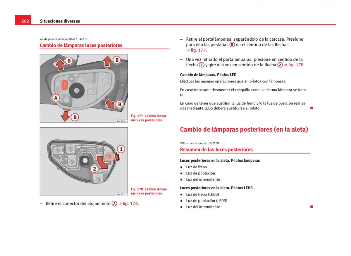 Seat Ibiza IV 4 manual del propietario / page 264