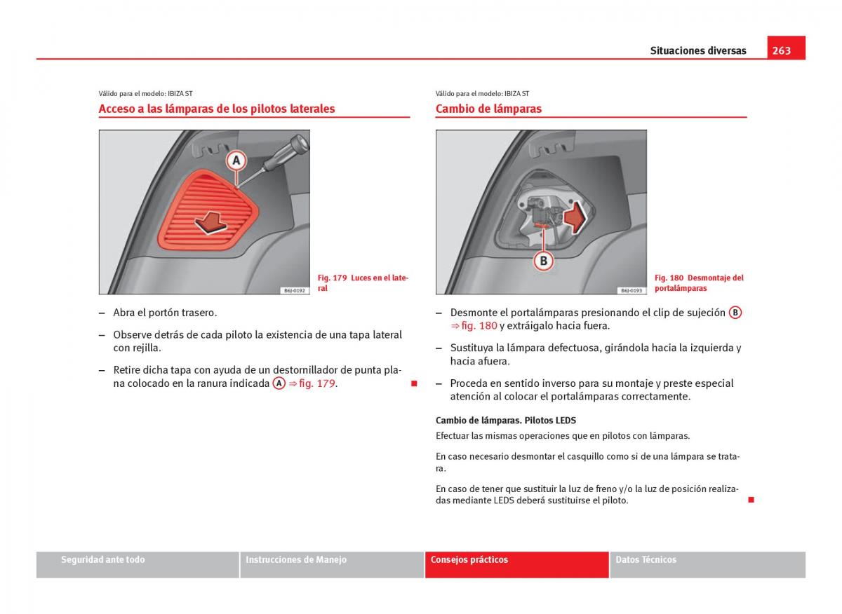 Seat Ibiza IV 4 manual del propietario / page 265