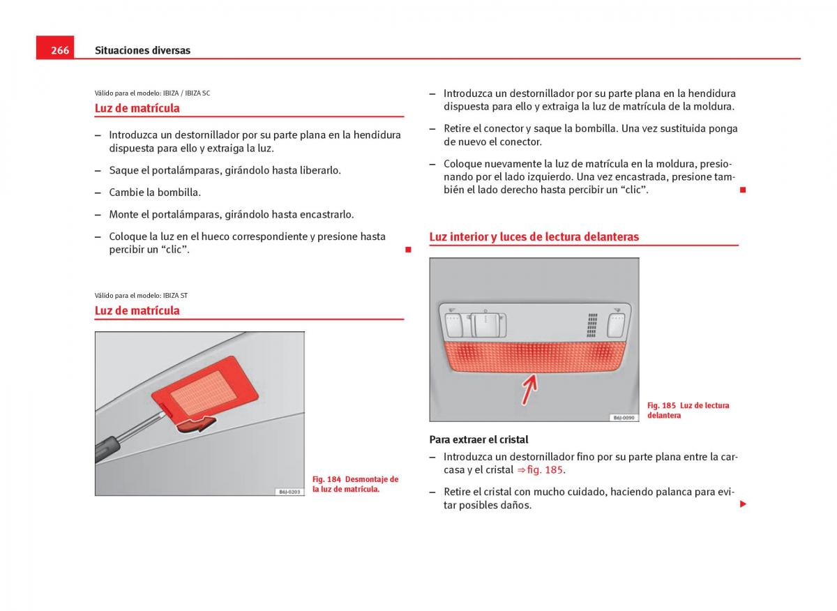 Seat Ibiza IV 4 manual del propietario / page 268