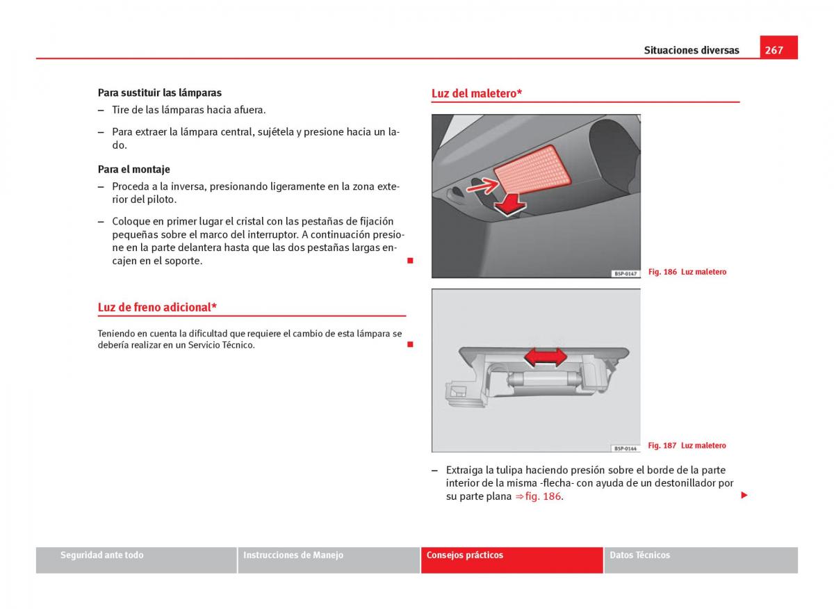 Seat Ibiza IV 4 manual del propietario / page 269