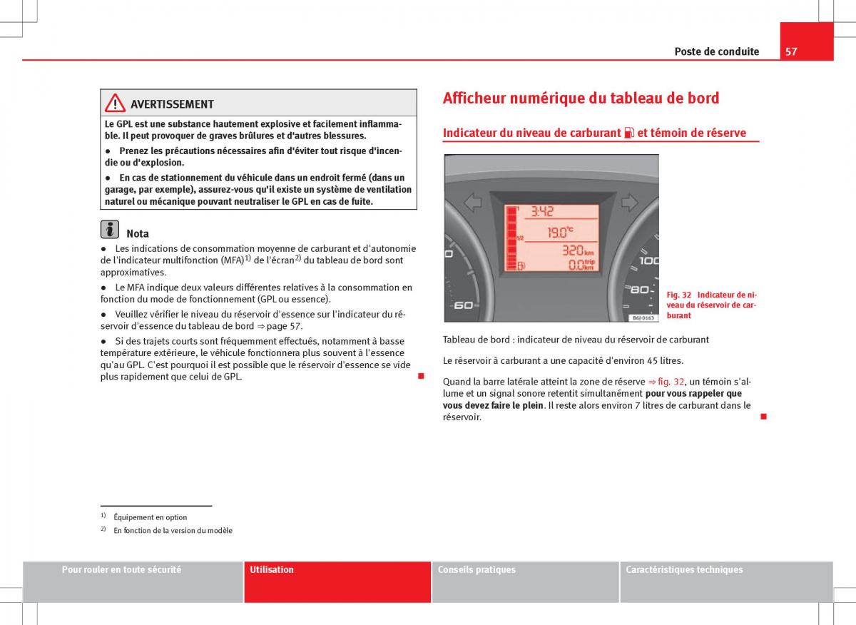 Seat Ibiza IV 4 manuel du proprietaire / page 59