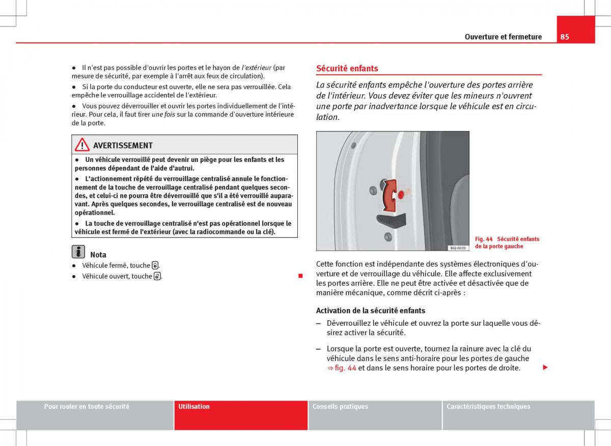 Seat Ibiza IV 4 manuel du proprietaire / page 87