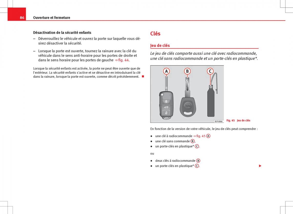 Seat Ibiza IV 4 manuel du proprietaire / page 88