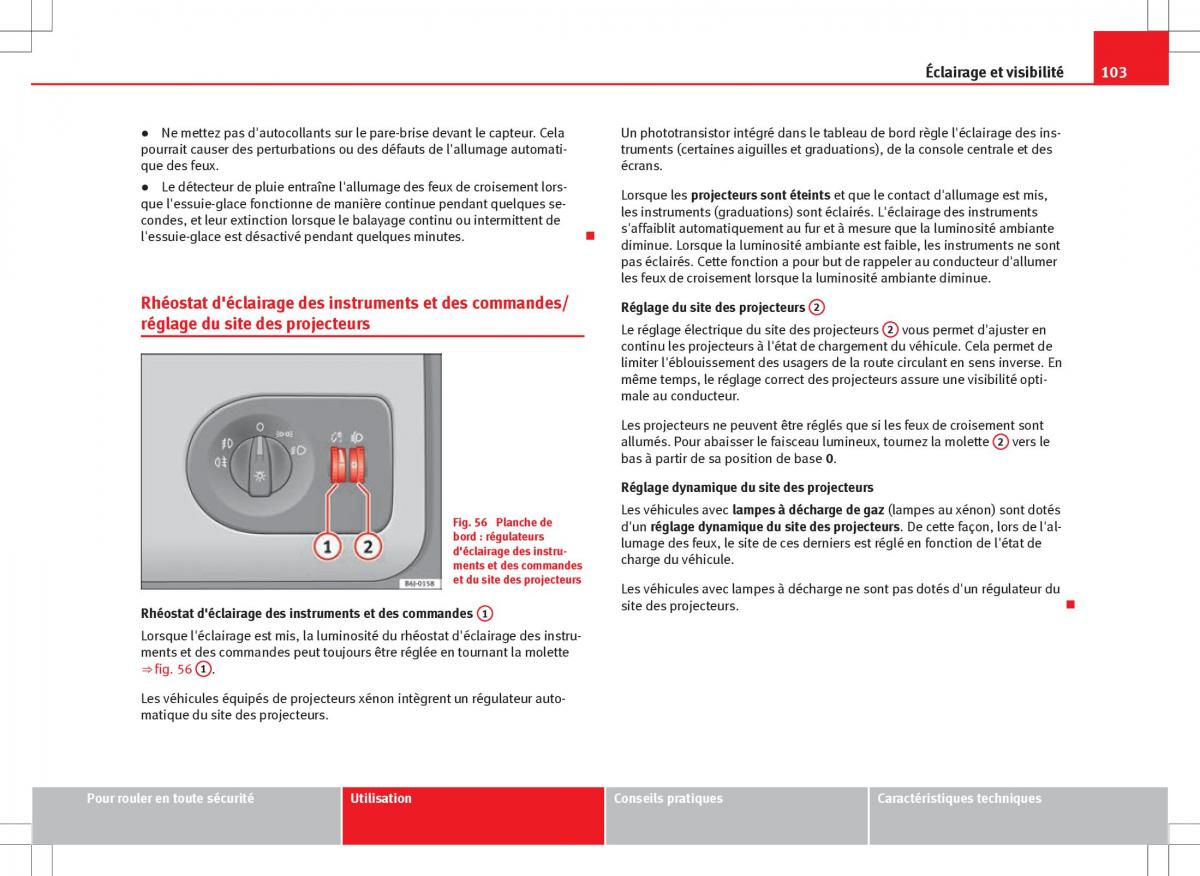 Seat Ibiza IV 4 manuel du proprietaire / page 105