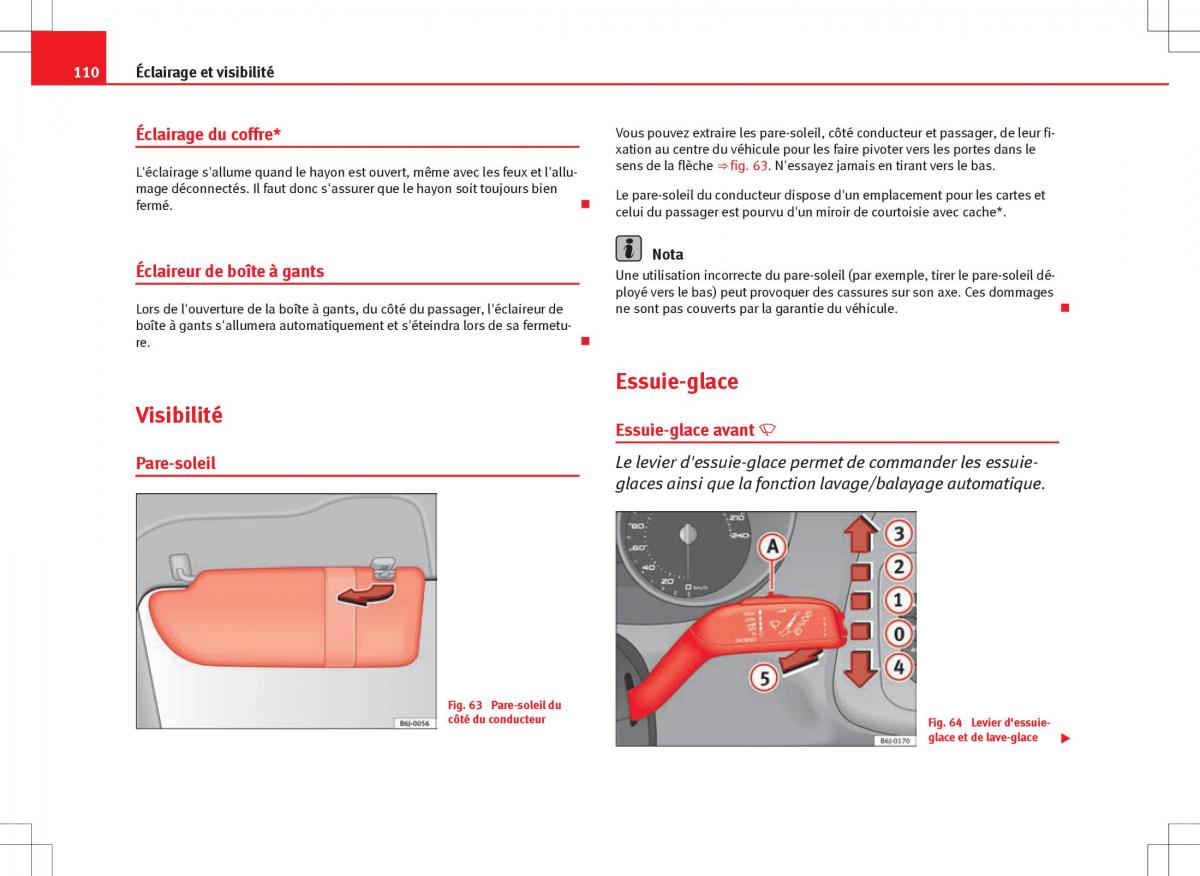 Seat Ibiza IV 4 manuel du proprietaire / page 112