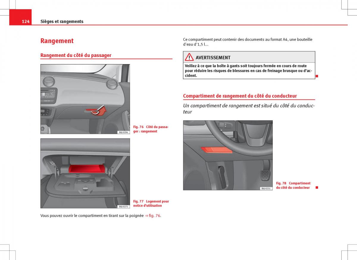 Seat Ibiza IV 4 manuel du proprietaire / page 126