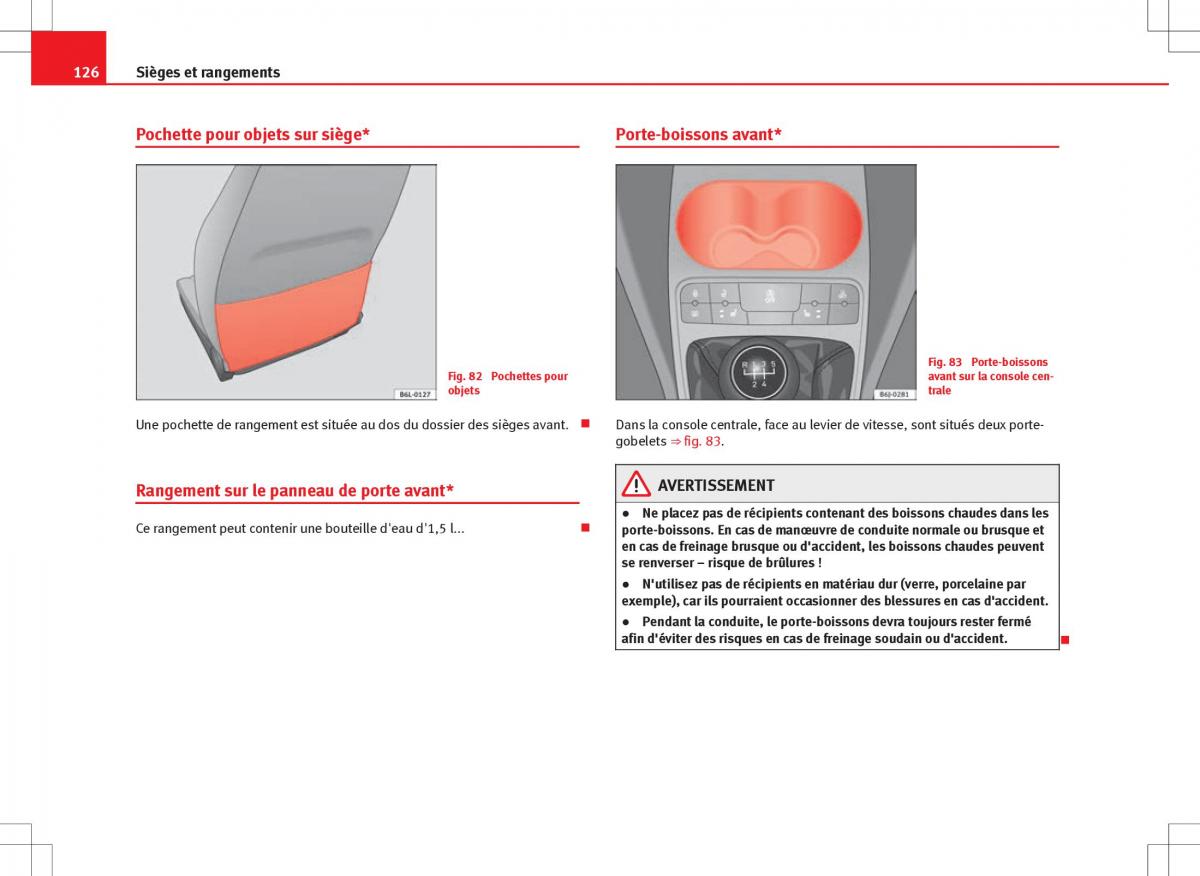 Seat Ibiza IV 4 manuel du proprietaire / page 128