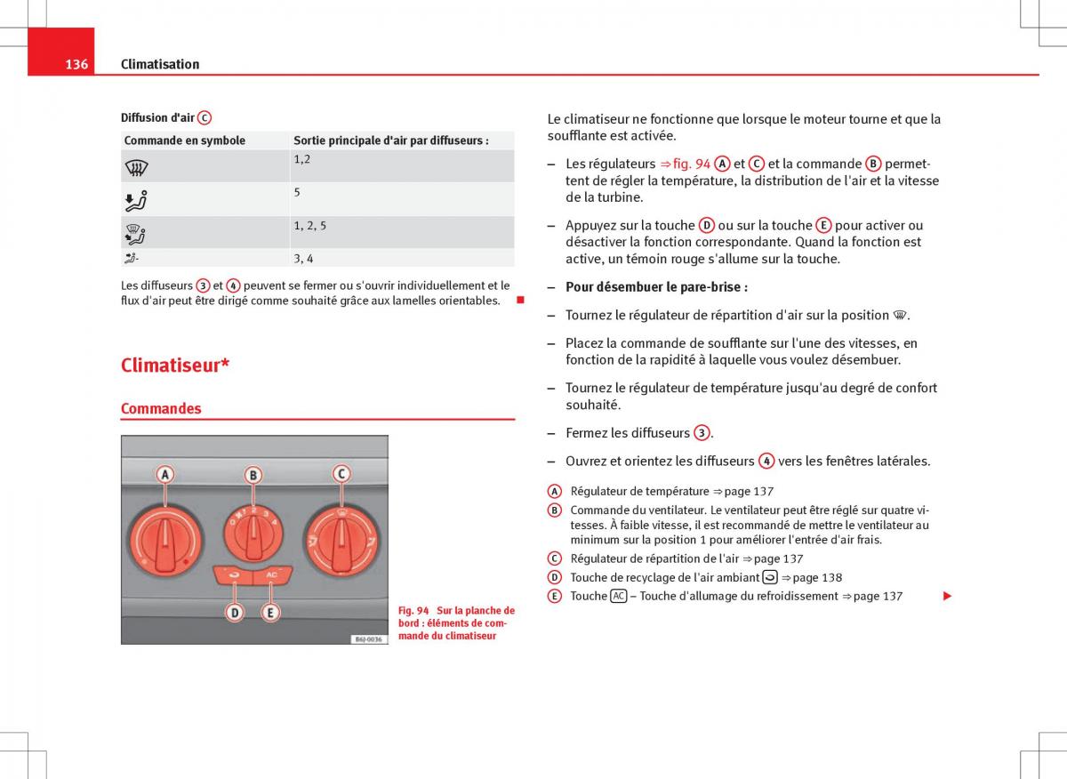 Seat Ibiza IV 4 manuel du proprietaire / page 138