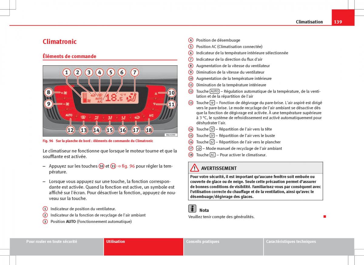 Seat Ibiza IV 4 manuel du proprietaire / page 141