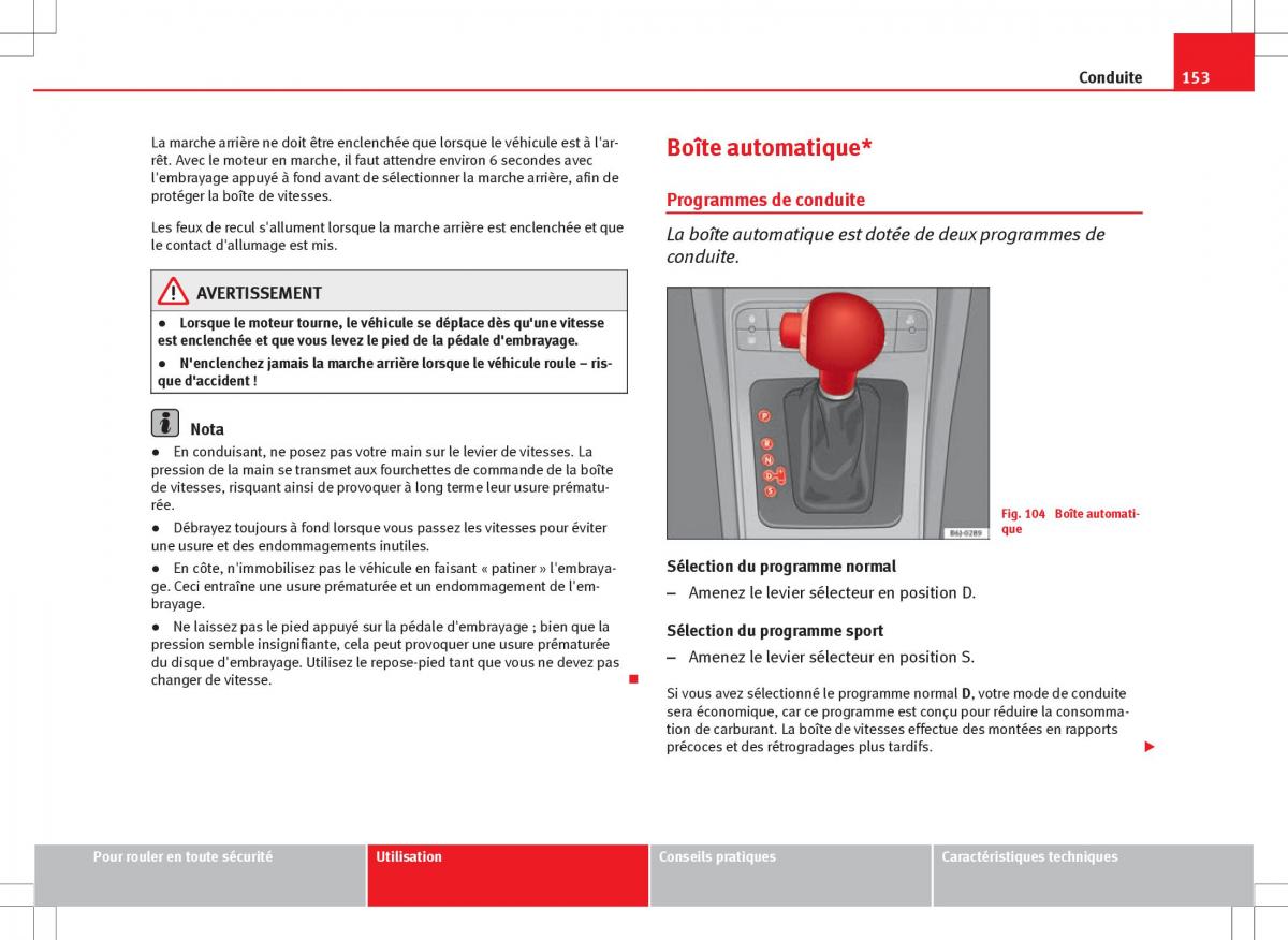 Seat Ibiza IV 4 manuel du proprietaire / page 155