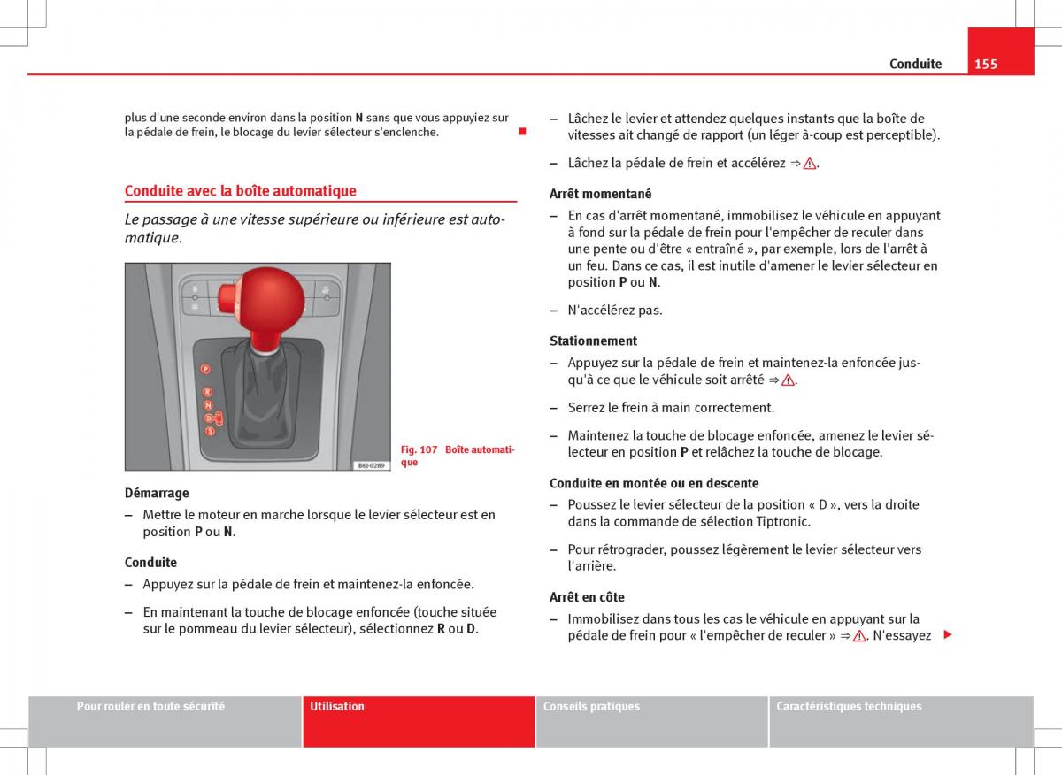 Seat Ibiza IV 4 manuel du proprietaire / page 157