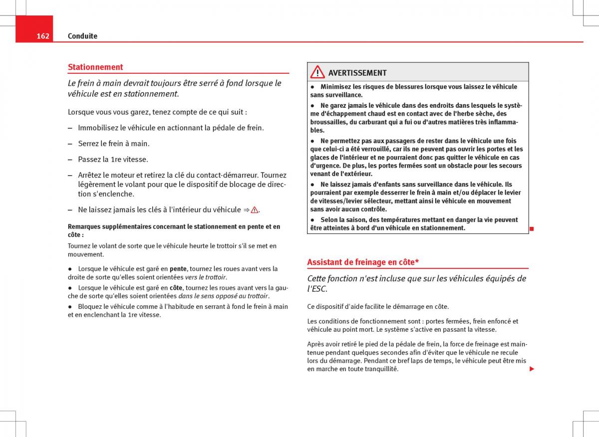 Seat Ibiza IV 4 manuel du proprietaire / page 164