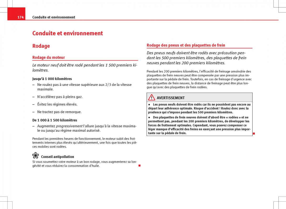 Seat Ibiza IV 4 manuel du proprietaire / page 176