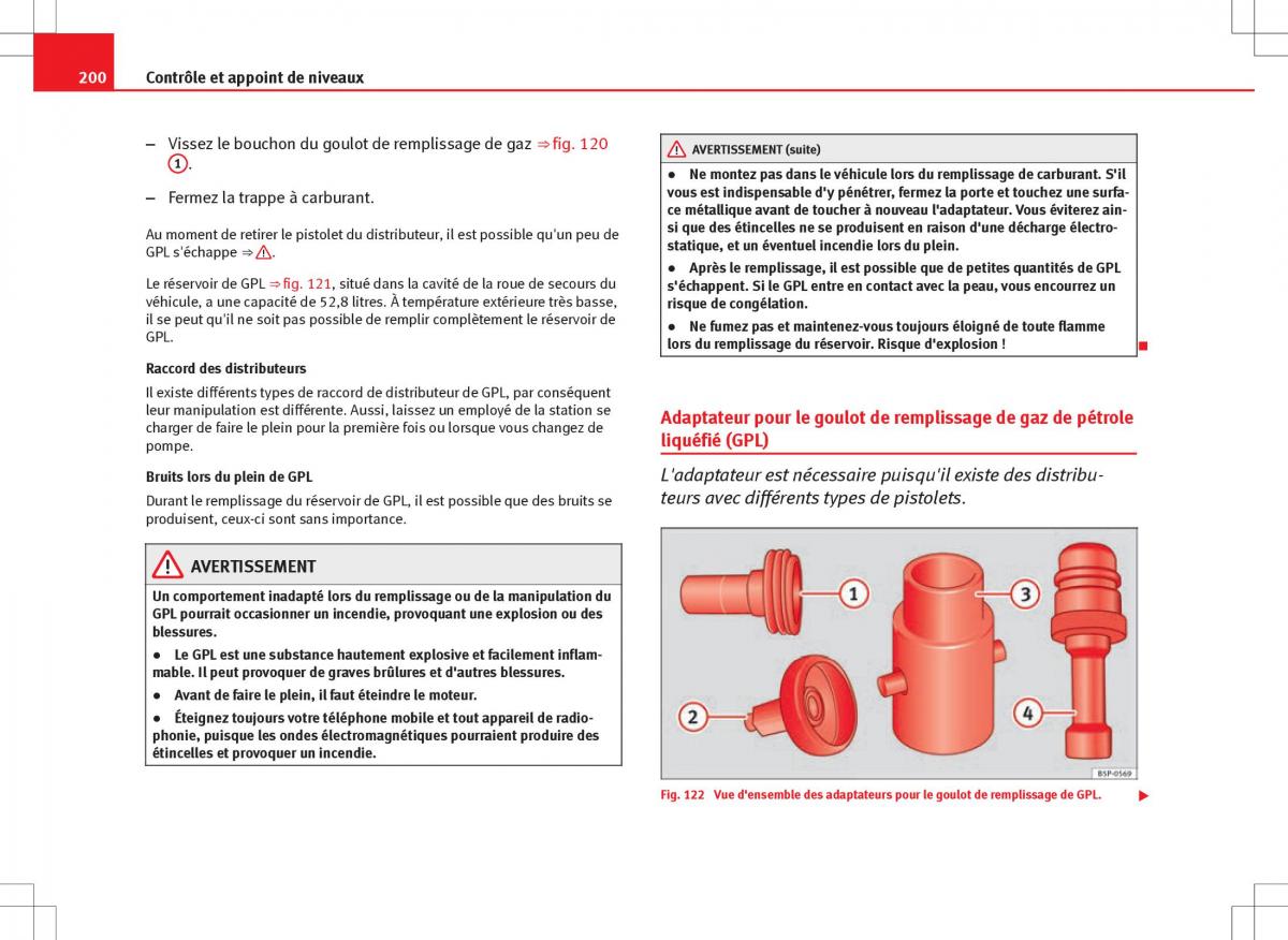 Seat Ibiza IV 4 manuel du proprietaire / page 202