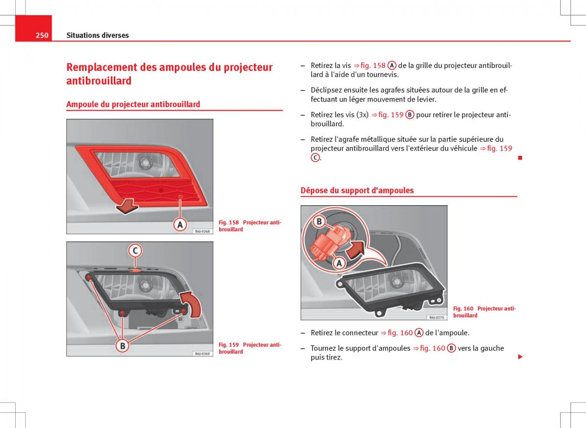 Seat Ibiza IV 4 manuel du proprietaire / page 252