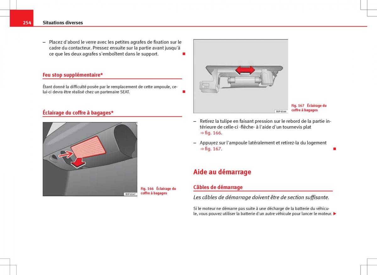 Seat Ibiza IV 4 manuel du proprietaire / page 256