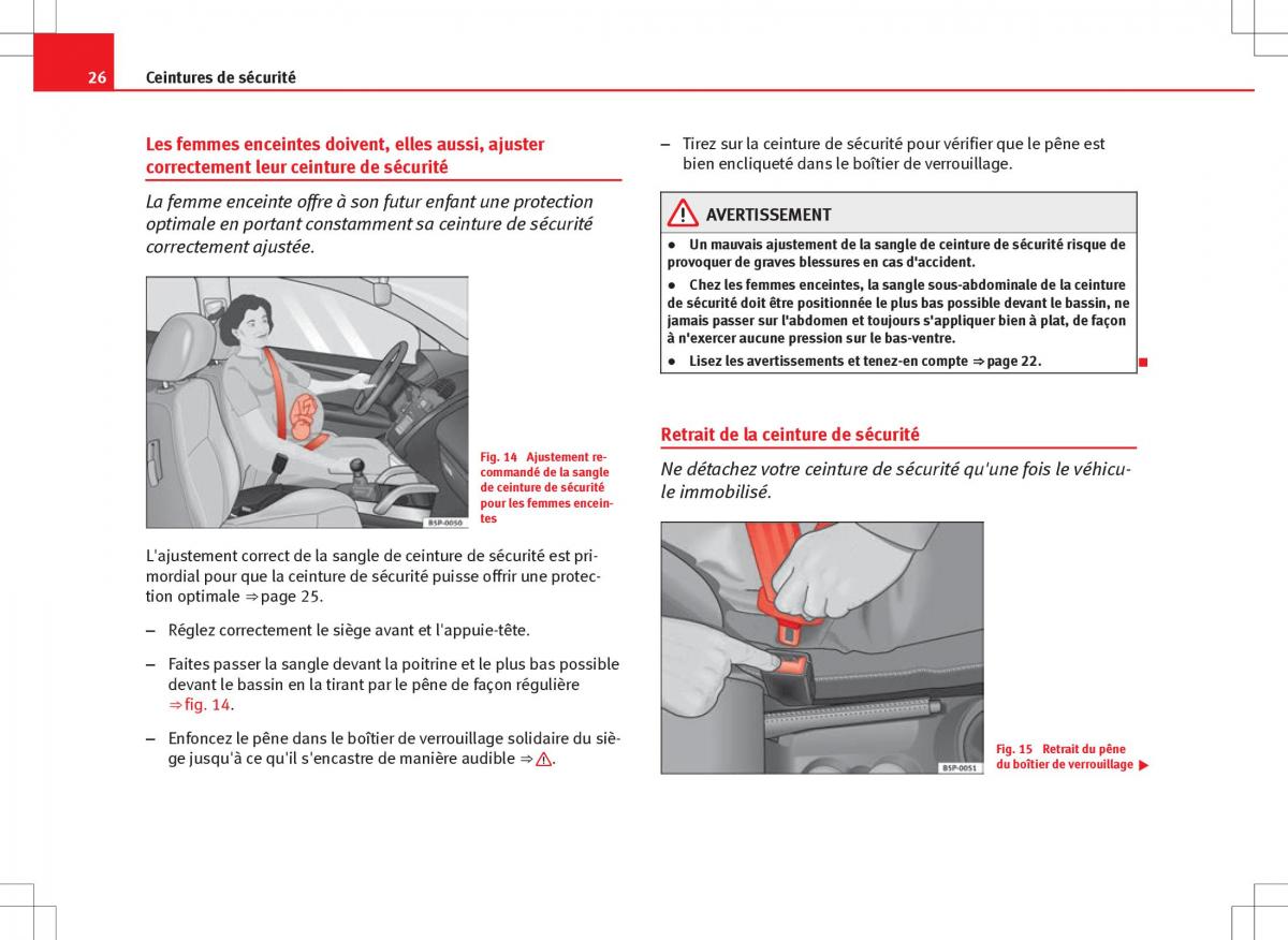 Seat Ibiza IV 4 manuel du proprietaire / page 28