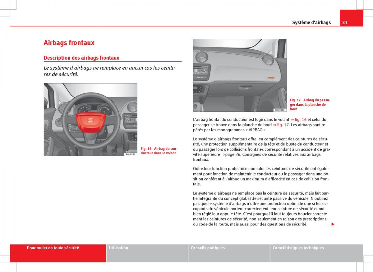 Seat Ibiza IV 4 manuel du proprietaire / page 35