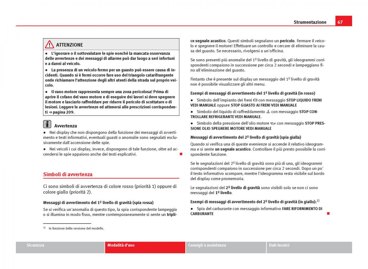 Seat Ibiza IV 4 manuale del proprietario / page 69