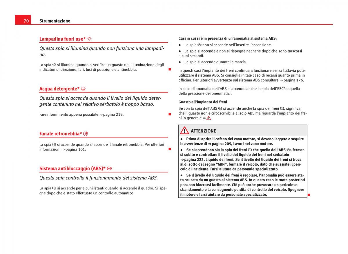 Seat Ibiza IV 4 manuale del proprietario / page 72