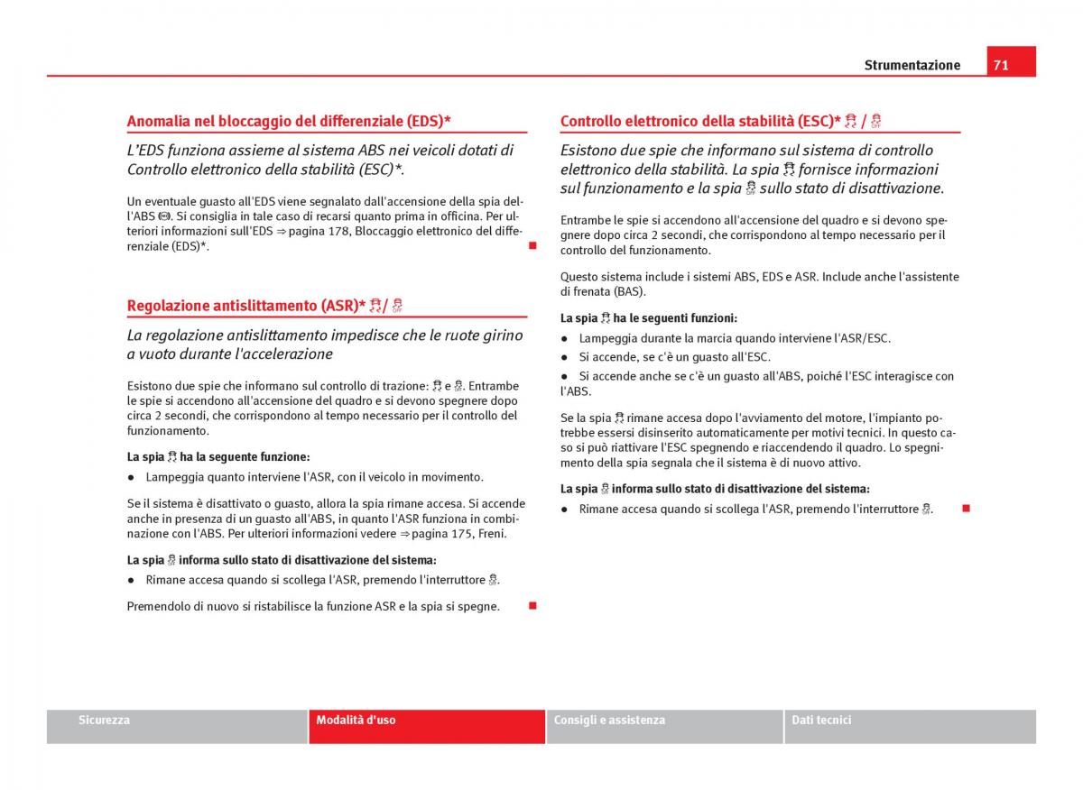 Seat Ibiza IV 4 manuale del proprietario / page 73