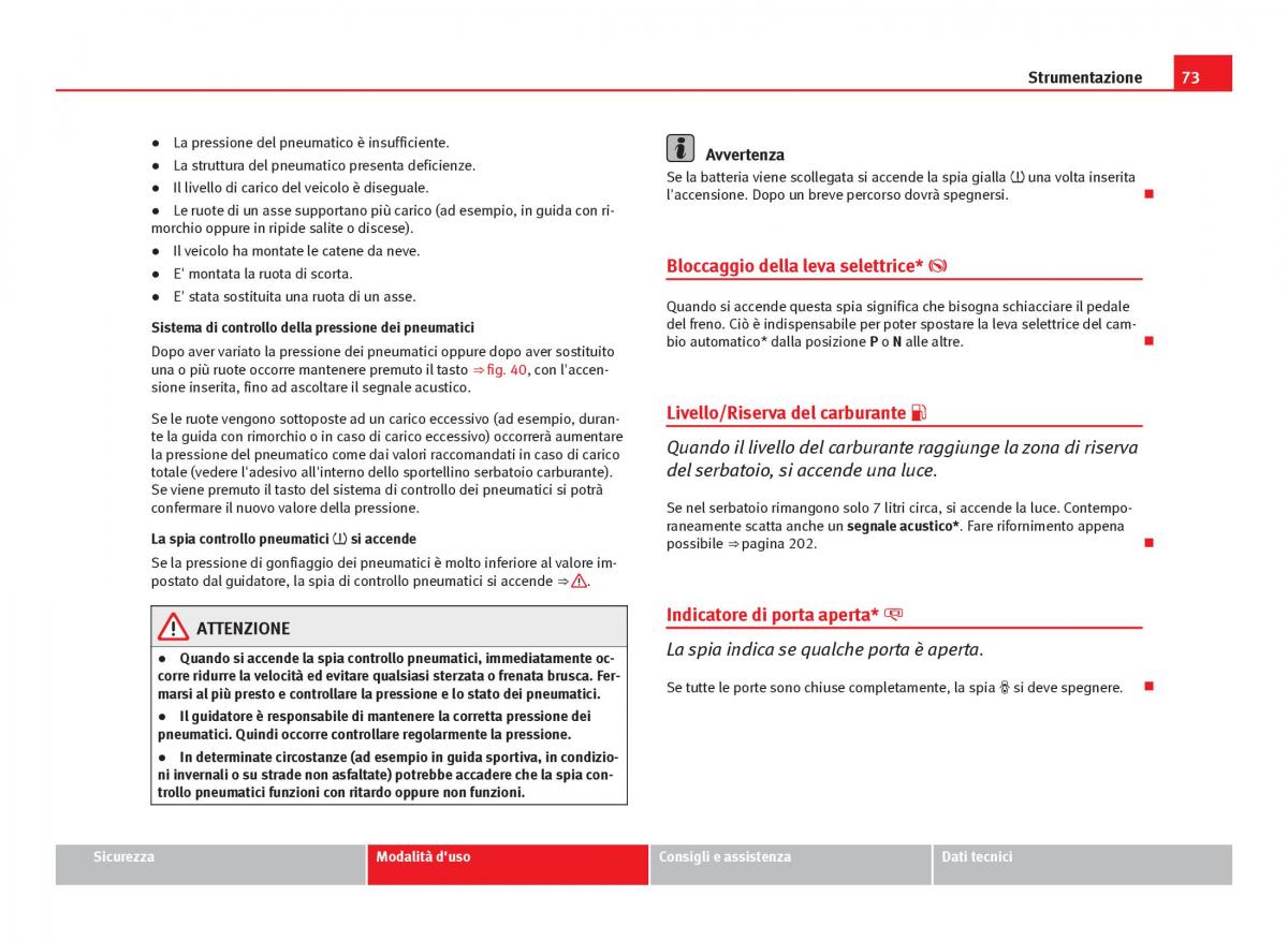 Seat Ibiza IV 4 manuale del proprietario / page 75