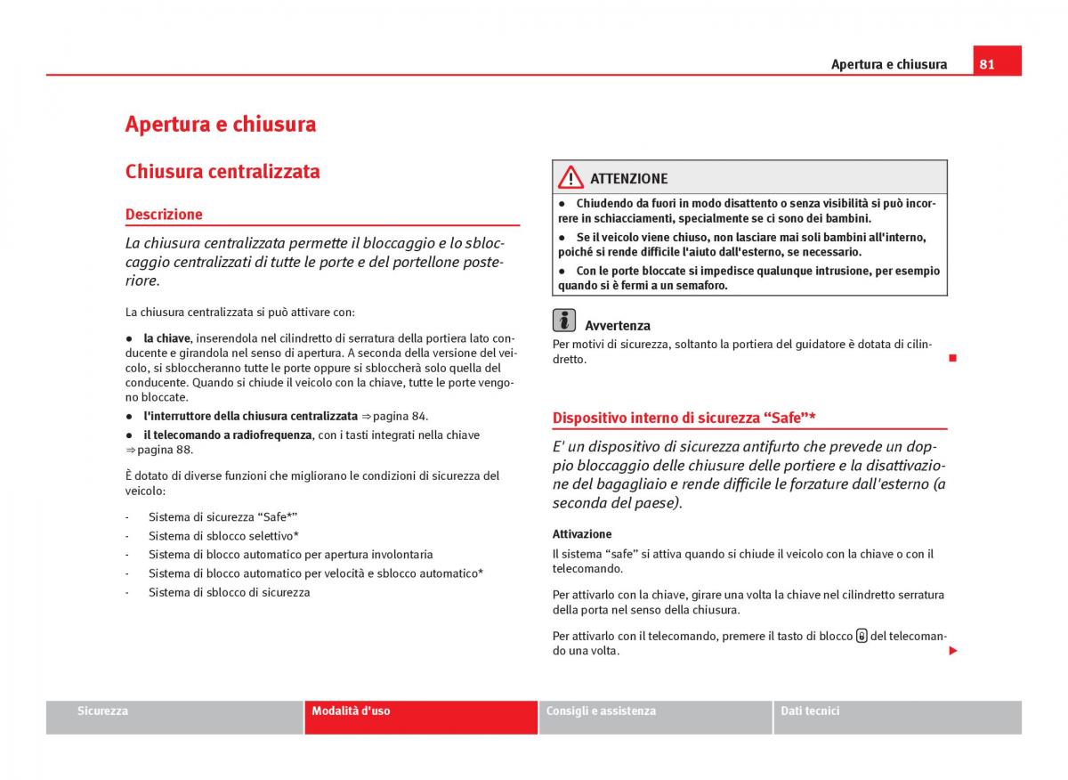 Seat Ibiza IV 4 manuale del proprietario / page 83