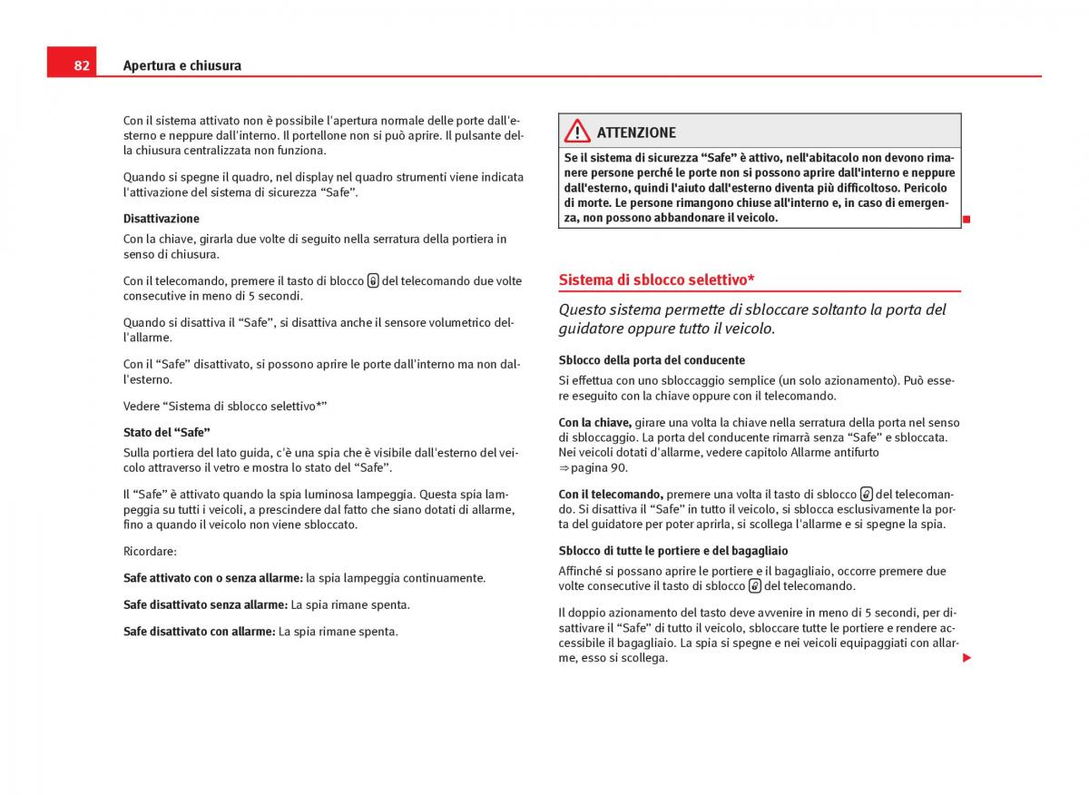 Seat Ibiza IV 4 manuale del proprietario / page 84