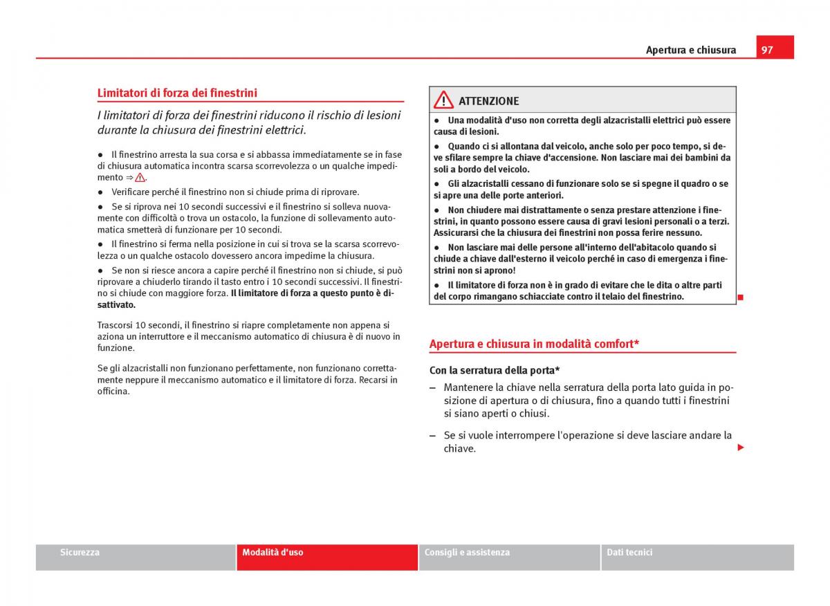 Seat Ibiza IV 4 manuale del proprietario / page 99