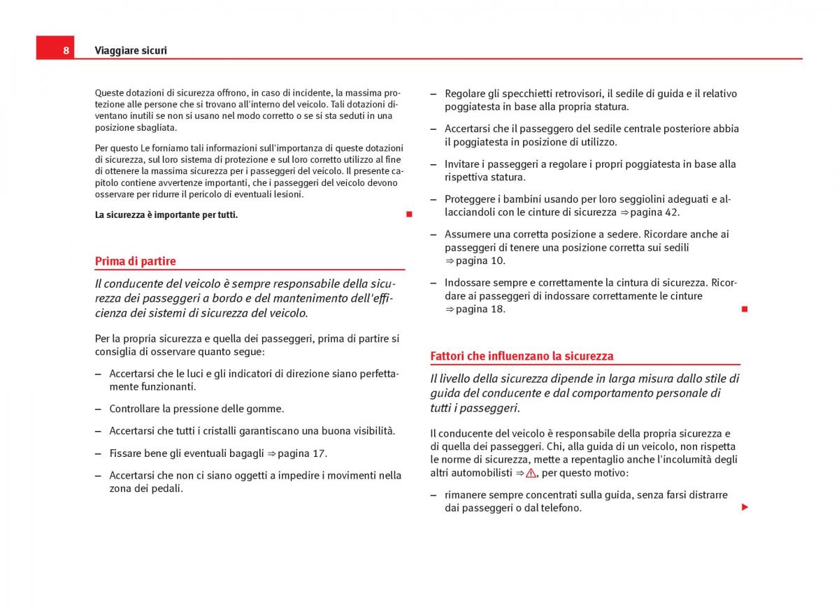 Seat Ibiza IV 4 manuale del proprietario / page 10