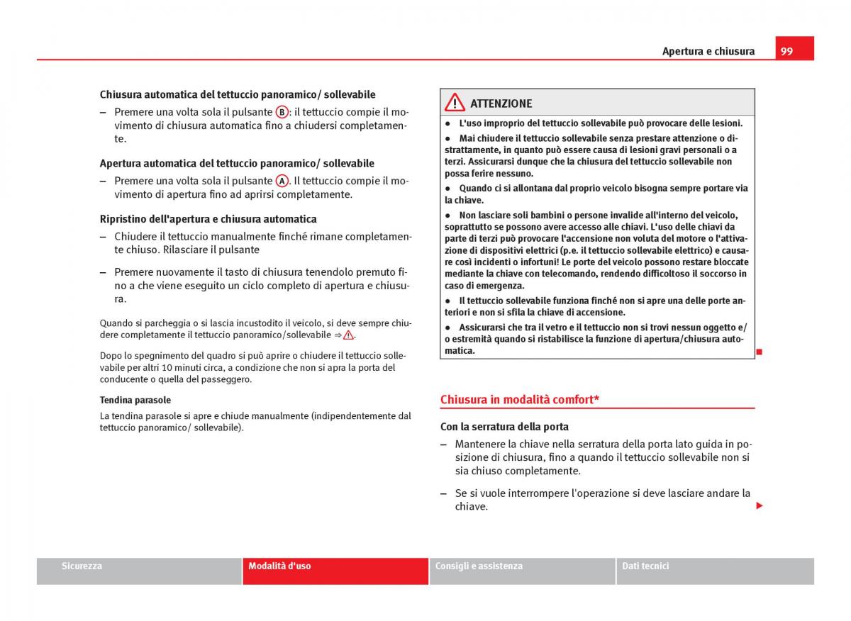 Seat Ibiza IV 4 manuale del proprietario / page 101