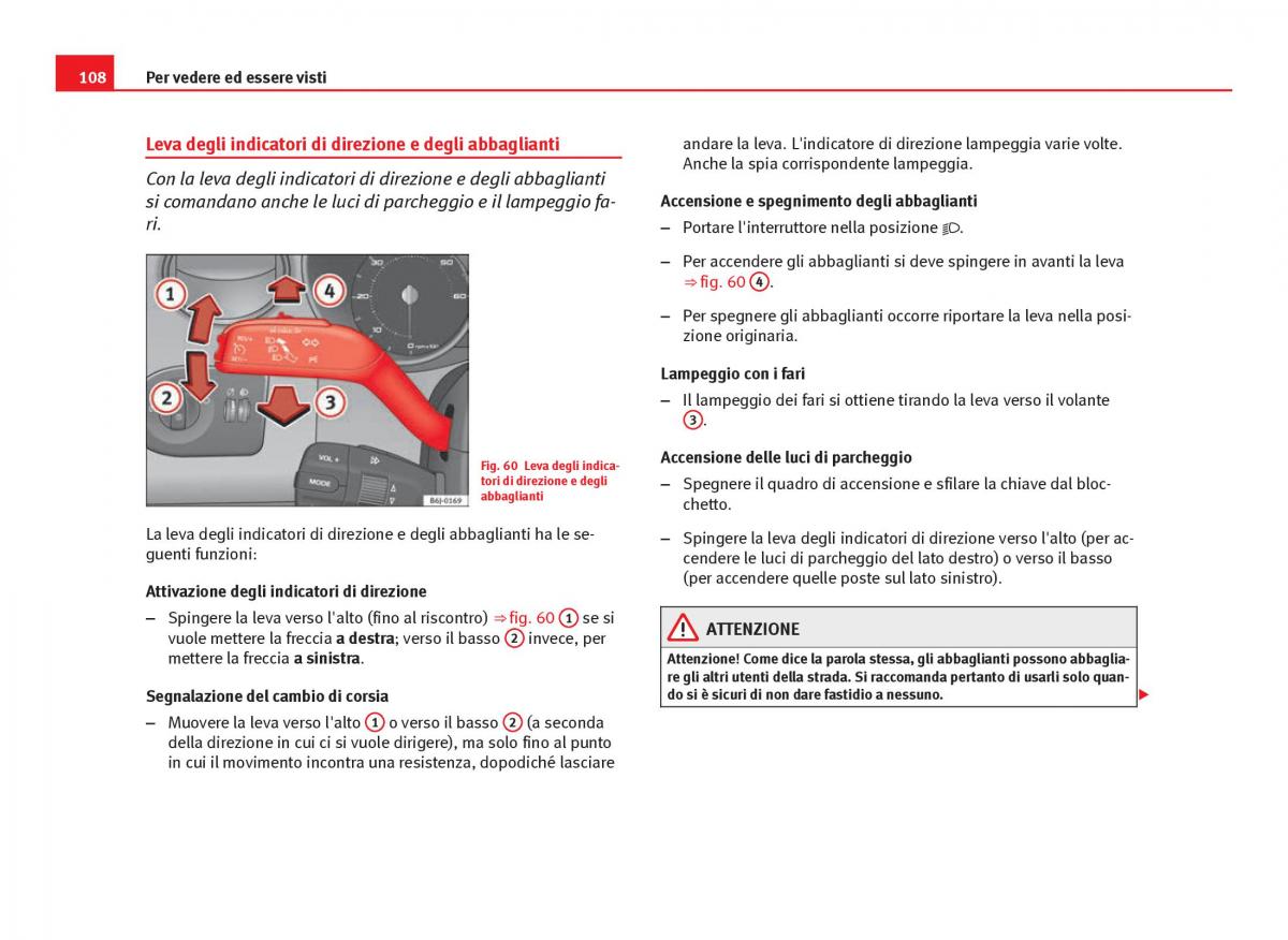 Seat Ibiza IV 4 manuale del proprietario / page 110