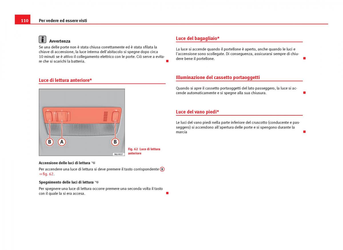 Seat Ibiza IV 4 manuale del proprietario / page 112