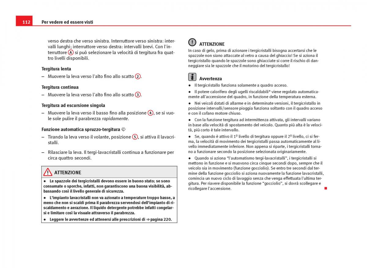 Seat Ibiza IV 4 manuale del proprietario / page 114