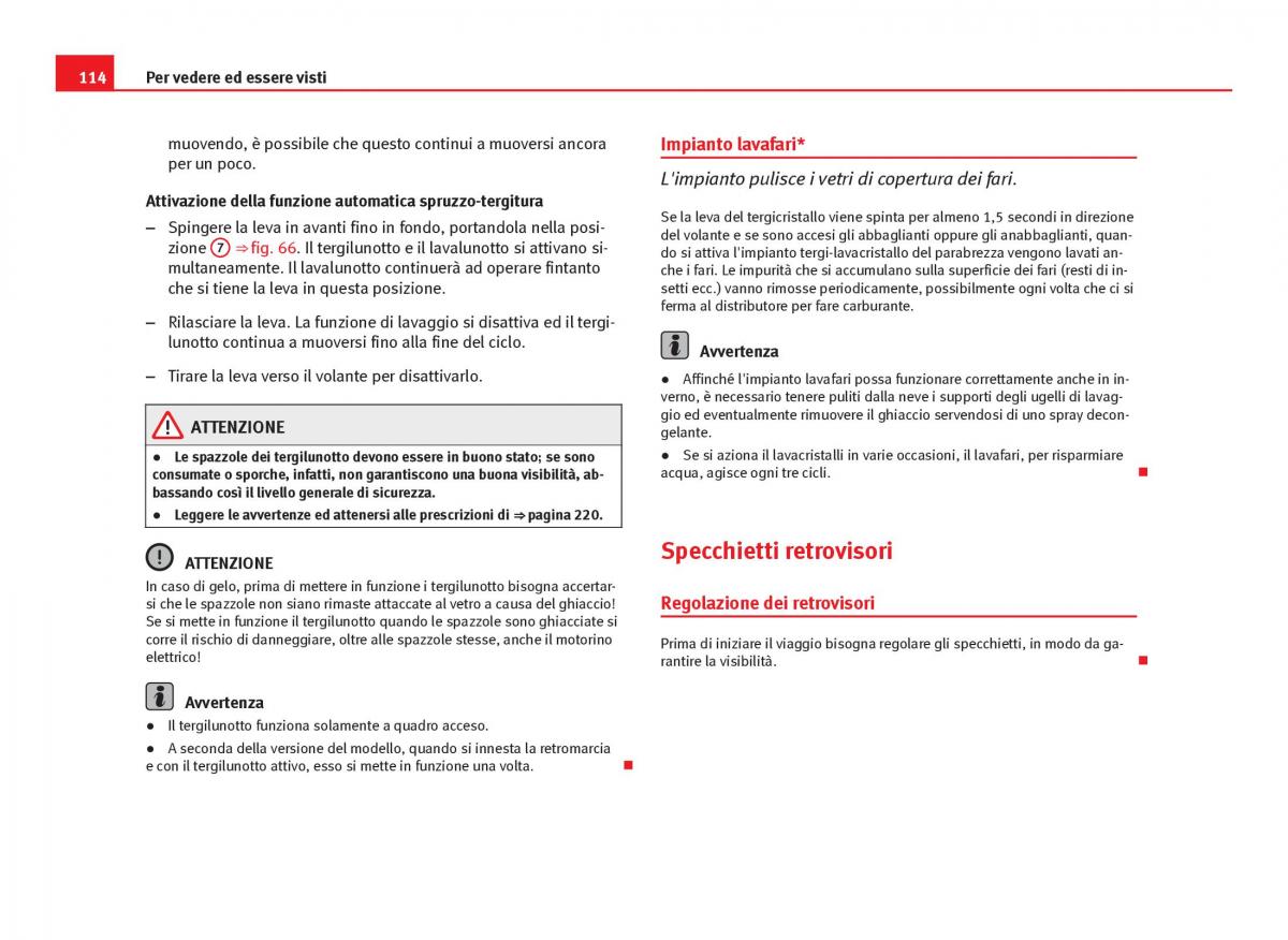 Seat Ibiza IV 4 manuale del proprietario / page 116