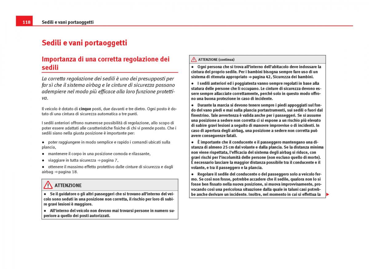 Seat Ibiza IV 4 manuale del proprietario / page 120