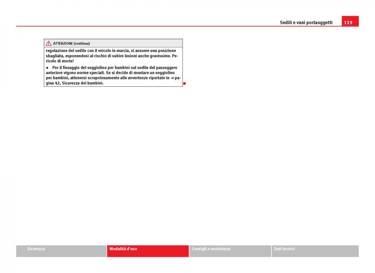 Seat Ibiza IV 4 manuale del proprietario / page 121