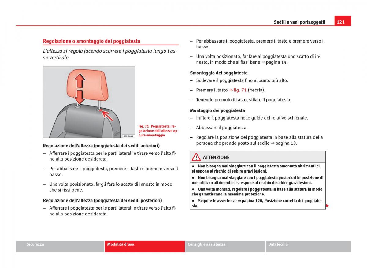 Seat Ibiza IV 4 manuale del proprietario / page 123