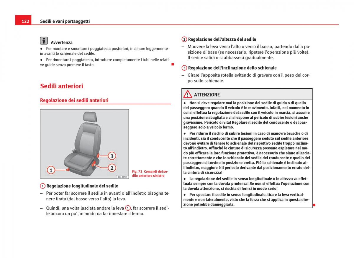 Seat Ibiza IV 4 manuale del proprietario / page 124