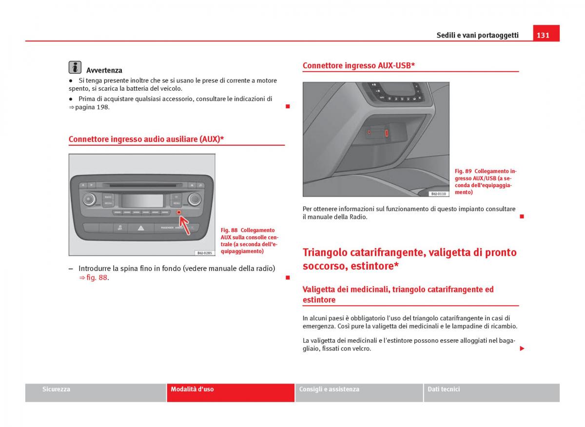 Seat Ibiza IV 4 manuale del proprietario / page 133