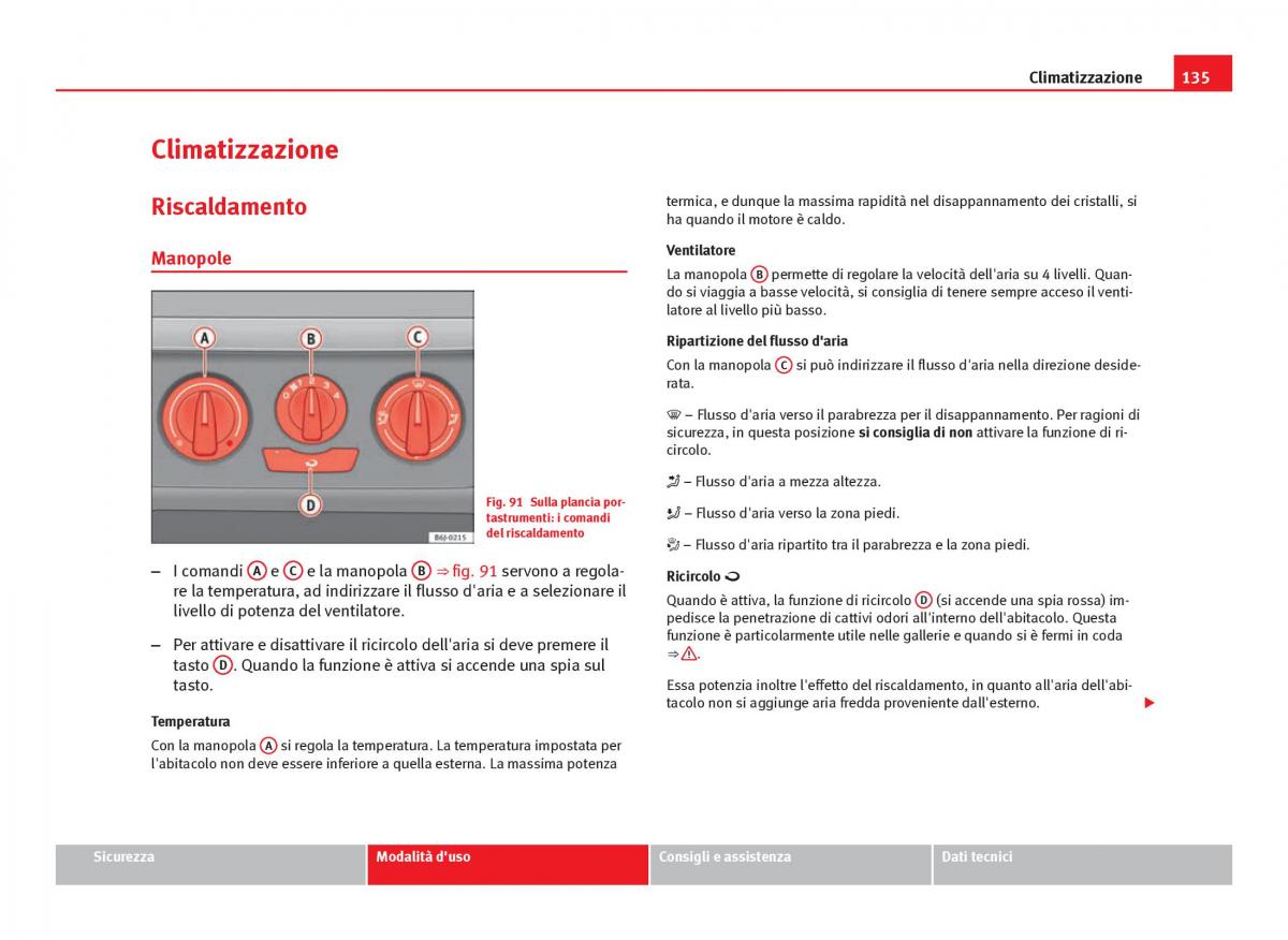 Seat Ibiza IV 4 manuale del proprietario / page 137