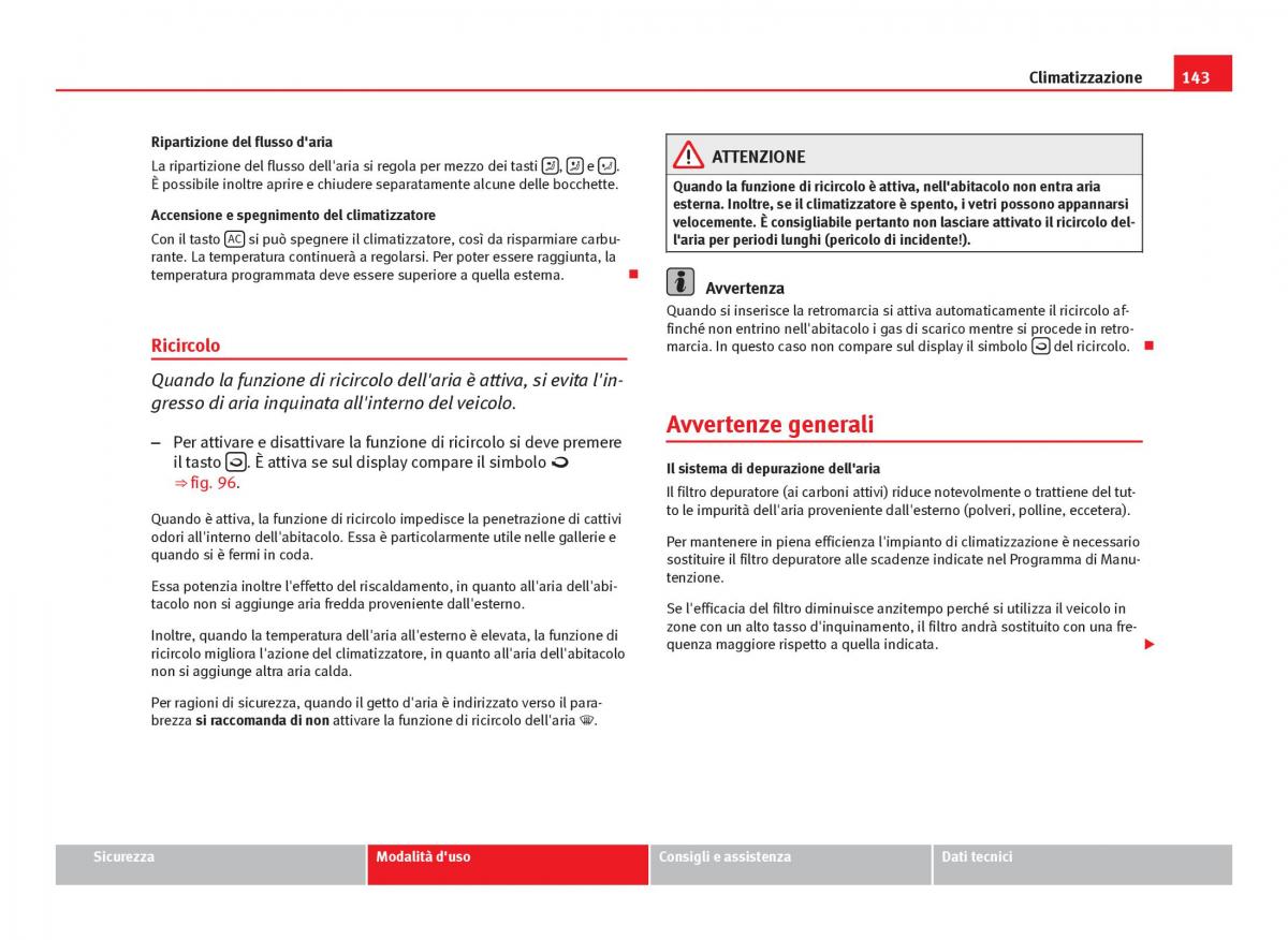 Seat Ibiza IV 4 manuale del proprietario / page 145