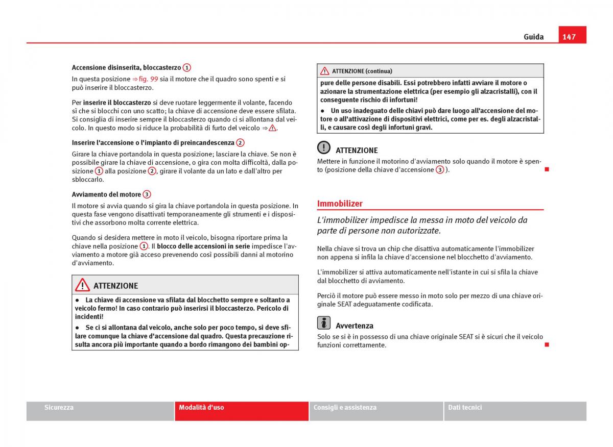 Seat Ibiza IV 4 manuale del proprietario / page 149