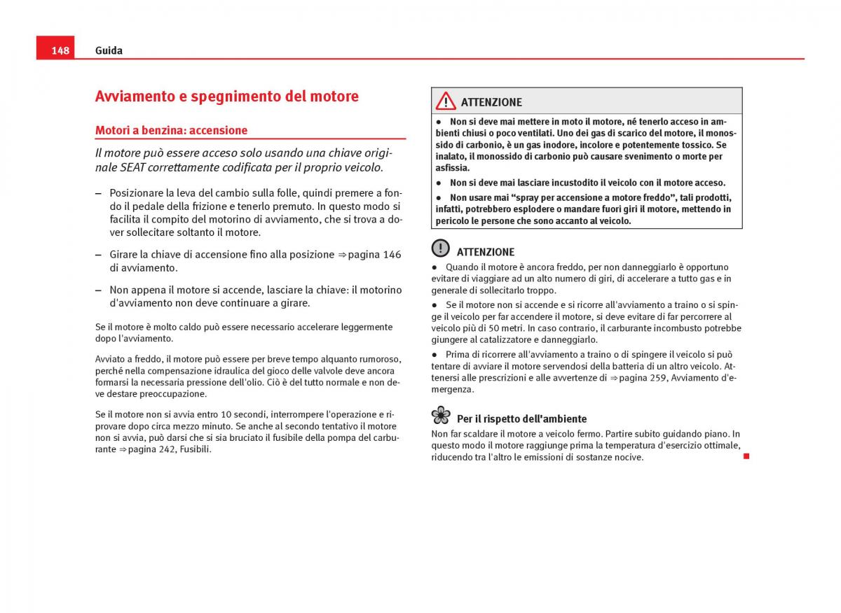 Seat Ibiza IV 4 manuale del proprietario / page 150