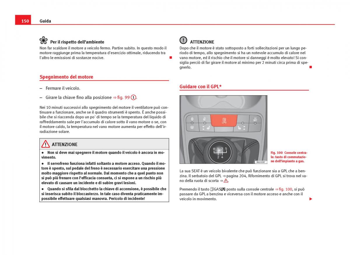 Seat Ibiza IV 4 manuale del proprietario / page 152