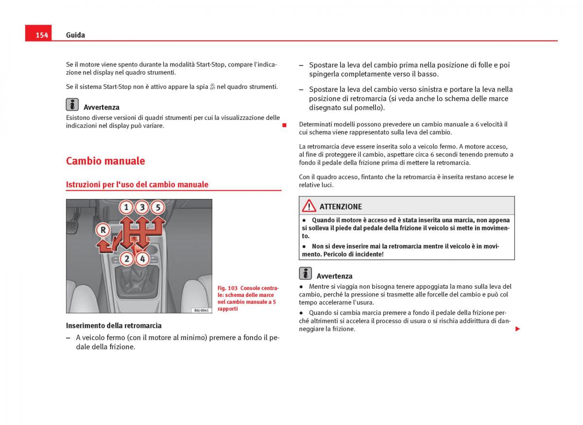 Seat Ibiza IV 4 manuale del proprietario / page 156