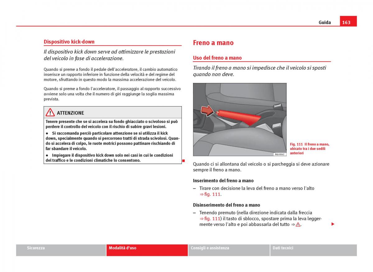 Seat Ibiza IV 4 manuale del proprietario / page 165